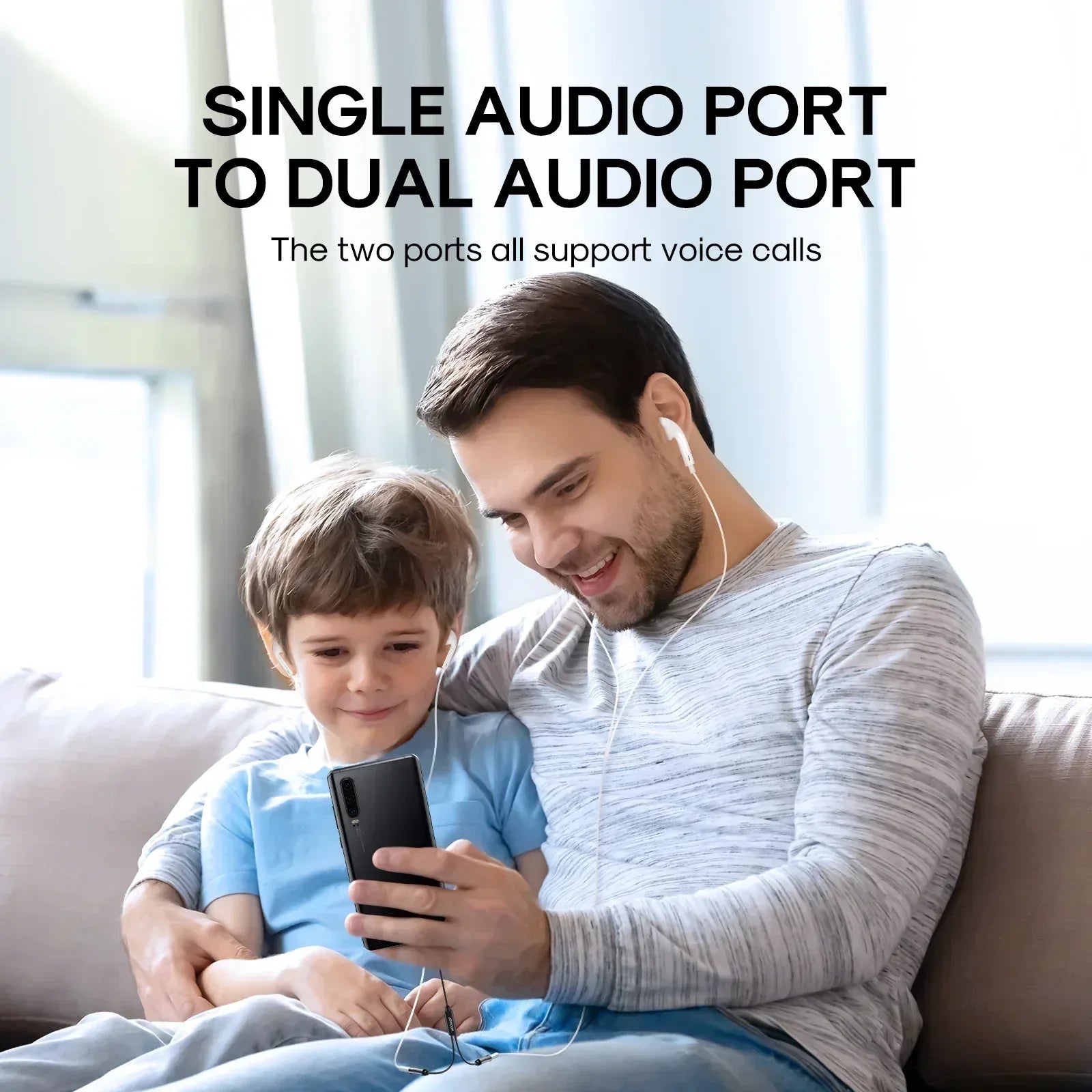 Joyroom Male To 2-Female Y-splitter Audio Cable SY-A04 - Three