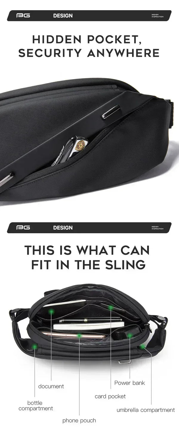 BANGE Echo WaterProof Crossbody Bag 7295 - Three