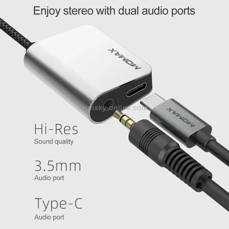 MOMAX One Link Type-C to Audio Convert - Three