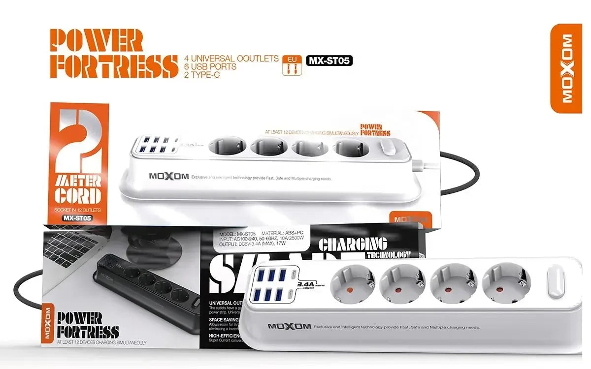 Moxom Power strip 12 in 1 MX-ST05 - Three
