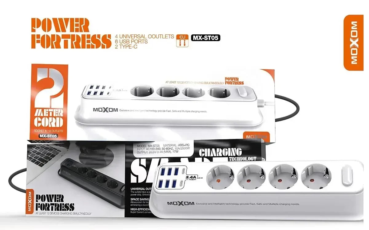 Moxom Power strip 12 in 1 MX-ST05 - Three