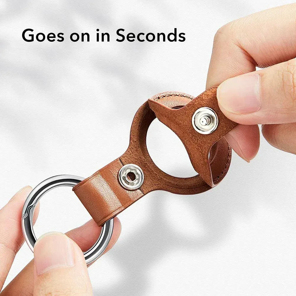 TGVI'S AirTag Leather Secure Loop Delicated Series - Three
