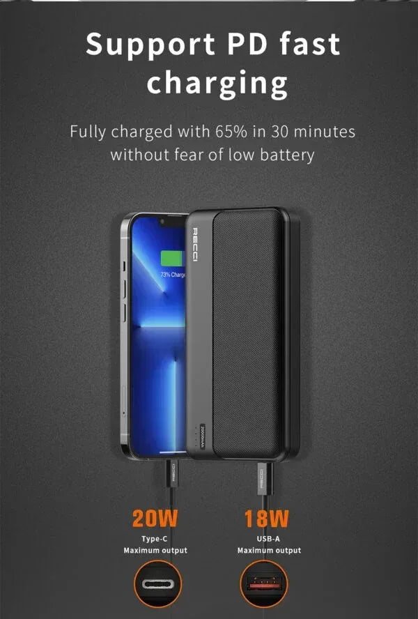 Recci Fast Charging 20000 PD 20W+18W RPB-P27 - Three