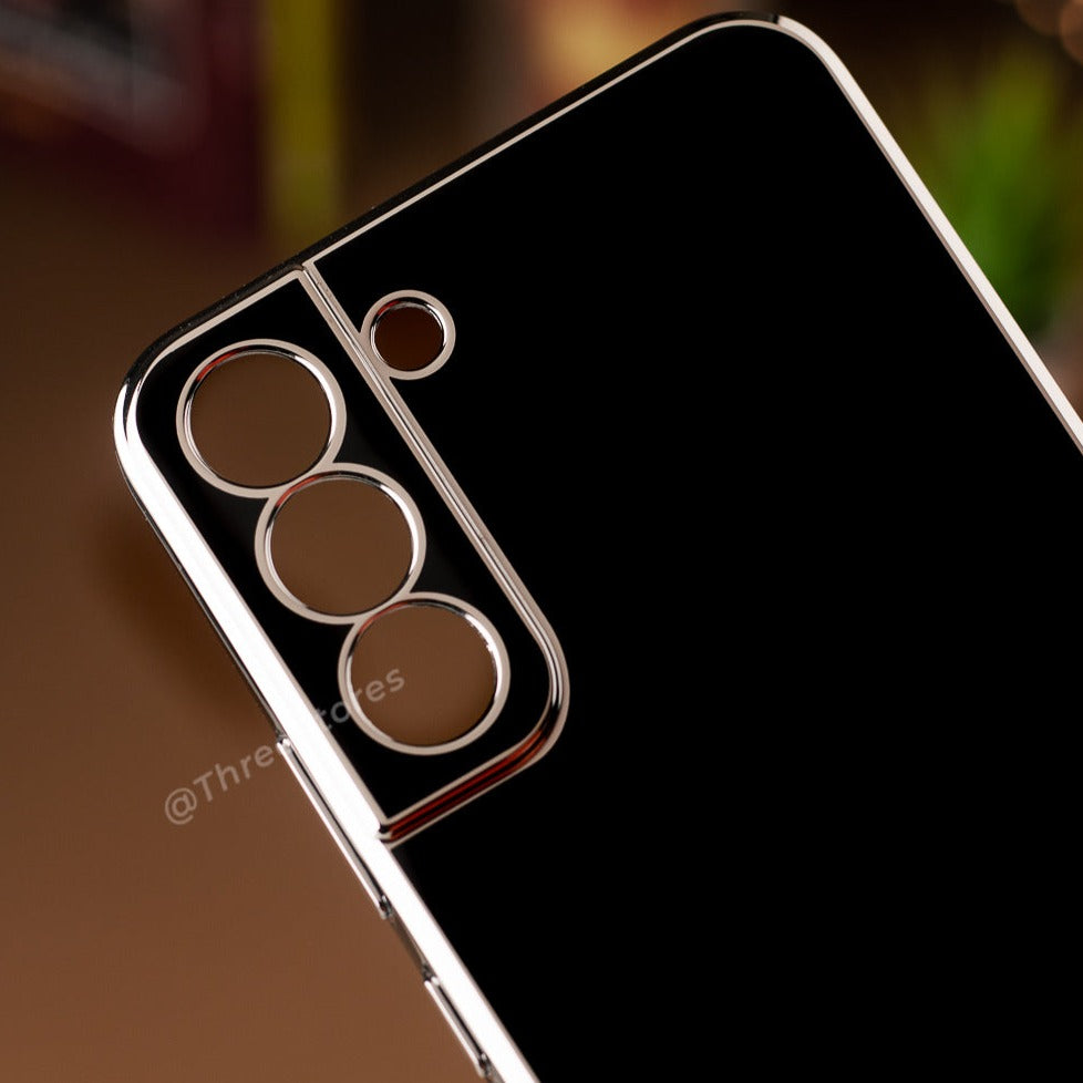 Plating Gold Lens Protection Case Samsung S22 Plus