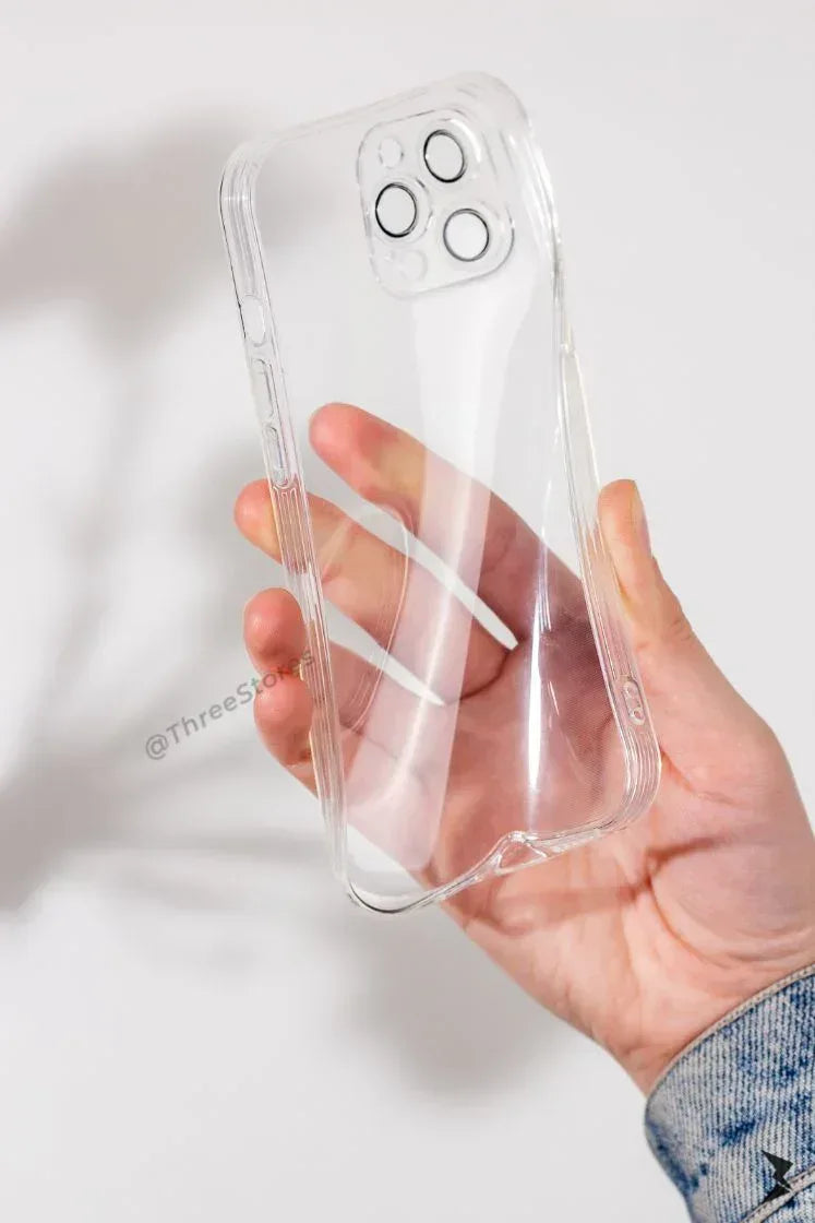QY Glossy Transparent Camera Protective Case iPhone 12 Pro Max - Three
