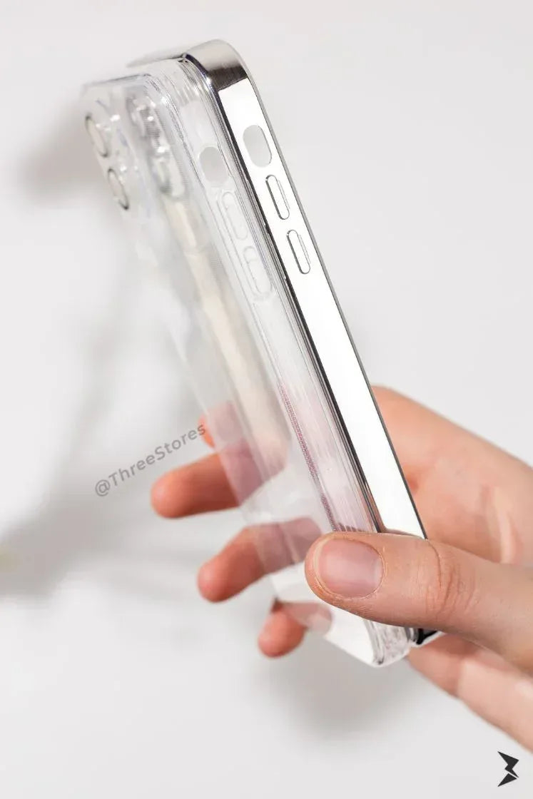 QY Glossy Transparent Camera Protective Case iPhone 12 Pro Max - Three