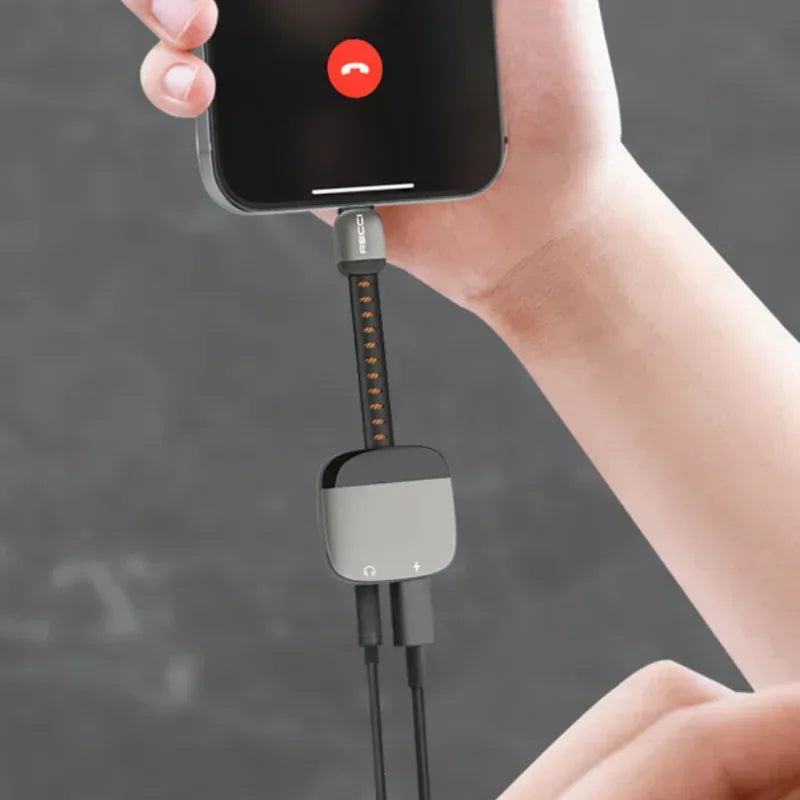 Recci Converter Lightning To Lightning & 3.5 RDS-A12 - Three