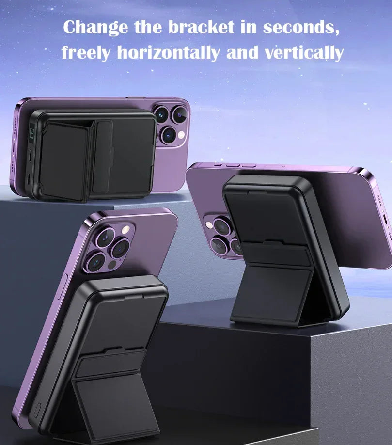 Awei Mini Wireless Magnetic Power Bank 10000mAh P155K - Three