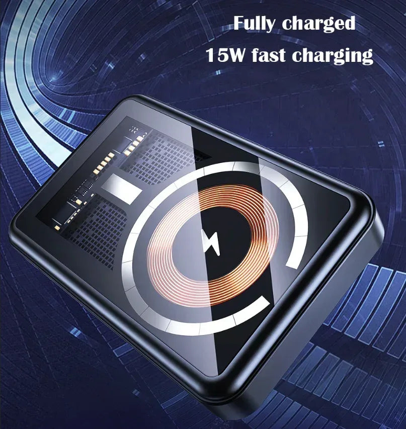 Awei Mini Wireless Magnetic Power Bank 10000mAh P155K - Three