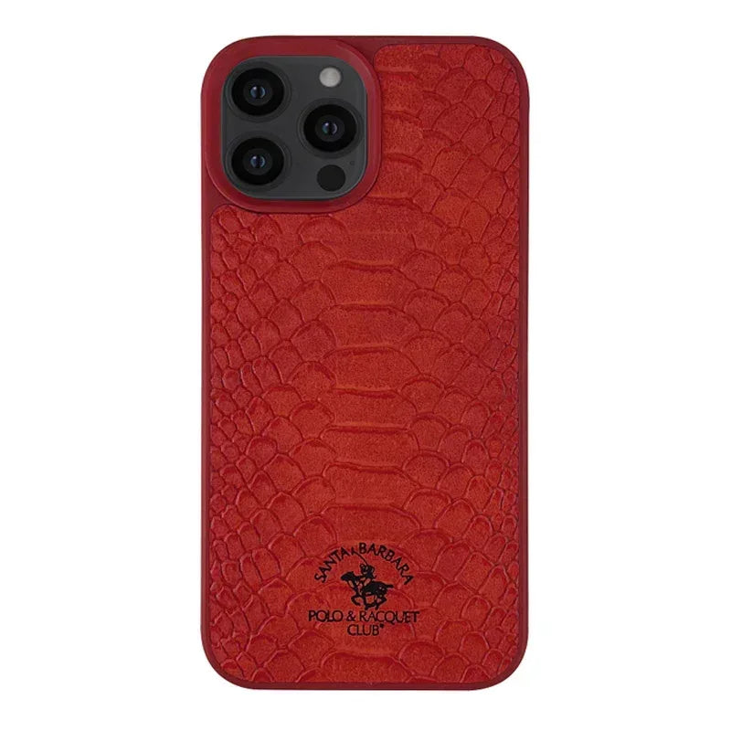 Santa Alligator Leather Case iPhone 12 / 12 Pro - Three