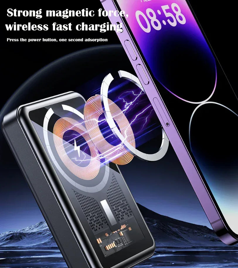 Awei Mini Wireless Magnetic Power Bank 10000mAh P155K - Three