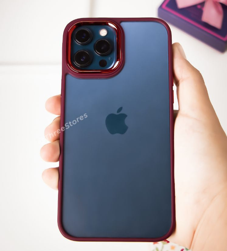 Skin Fashion Colored Frame Camera Case - 12 pro-3