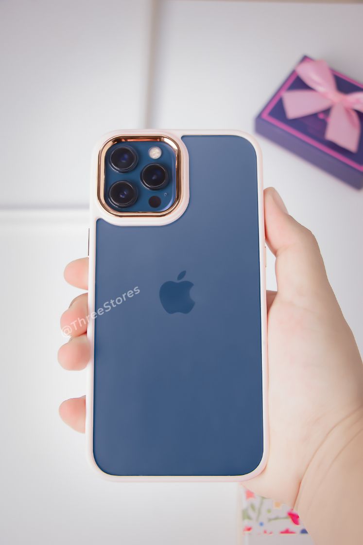Skin Fashion Colored Frame Camera Case - 12 pro-5
