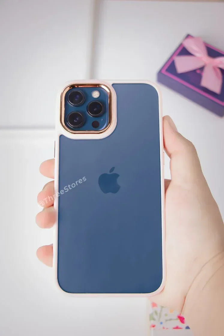 Skin Fashion Colored Frame Camera Case iPhone 12 Pro Max - Three