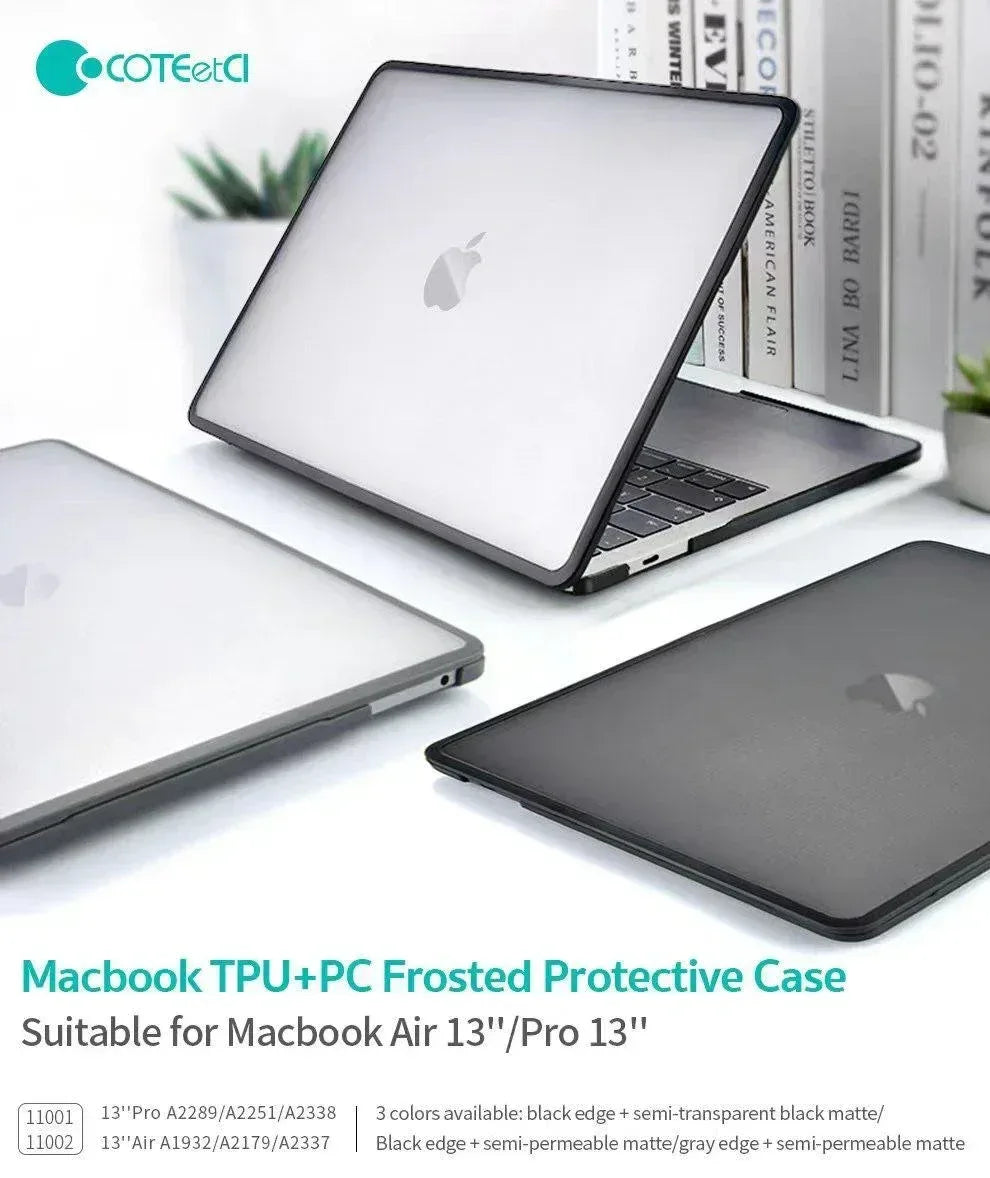 Coteetci PC Frosted Case TPU Frame Protection MacBook - Three