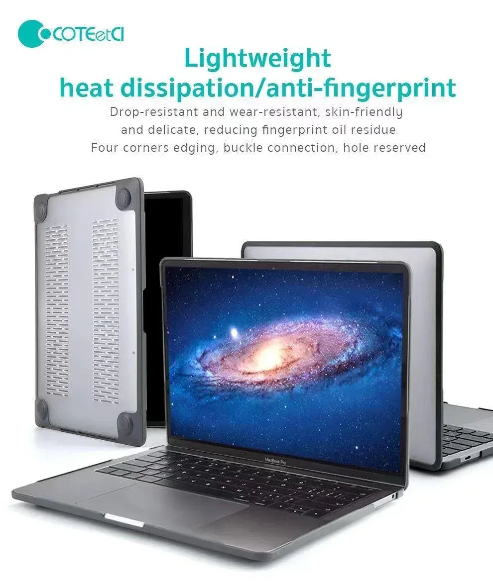 Coteetci PC Frosted Case TPU Frame Protection MacBook - Three