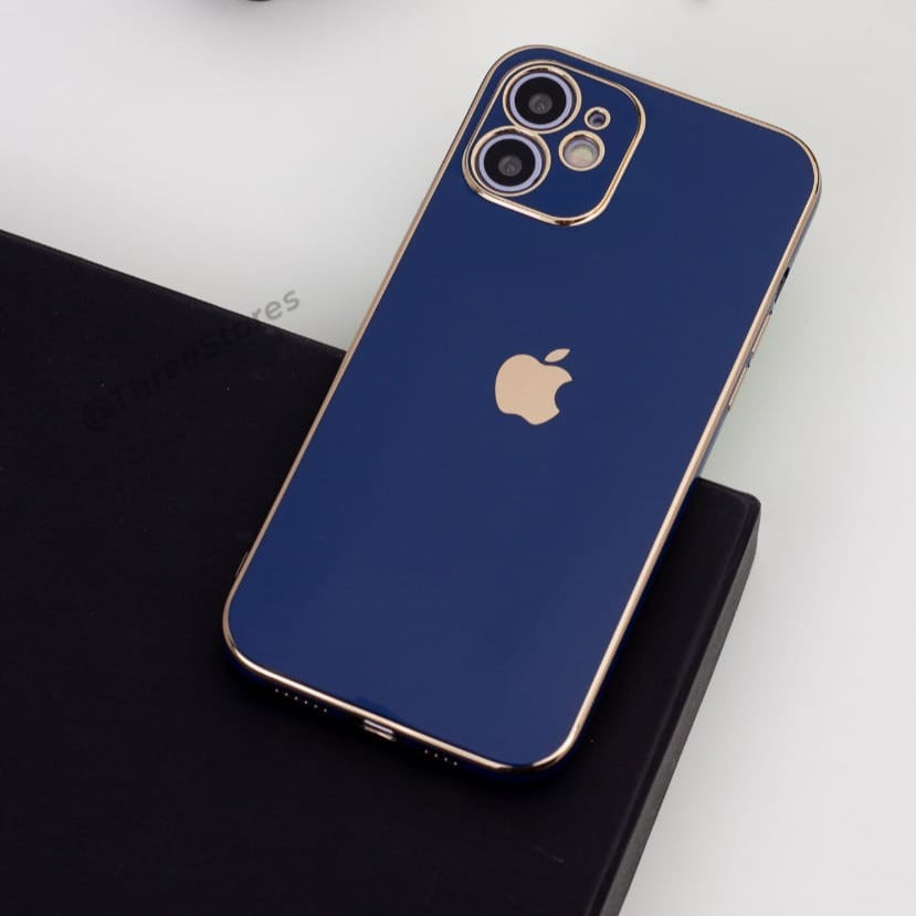 Plating Gold Lens Protection Case iPhone 12
