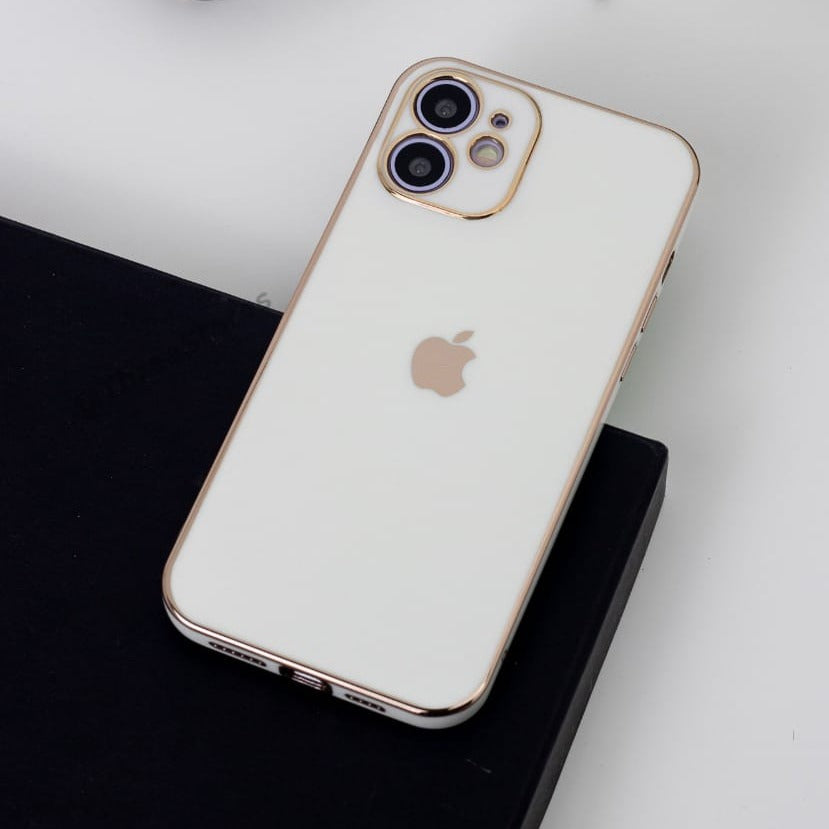 Plating Gold Lens Protection Case iPhone 12