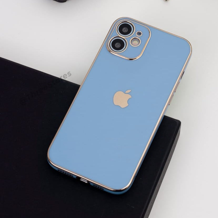 Plating Gold Lens Protection Case iPhone 12