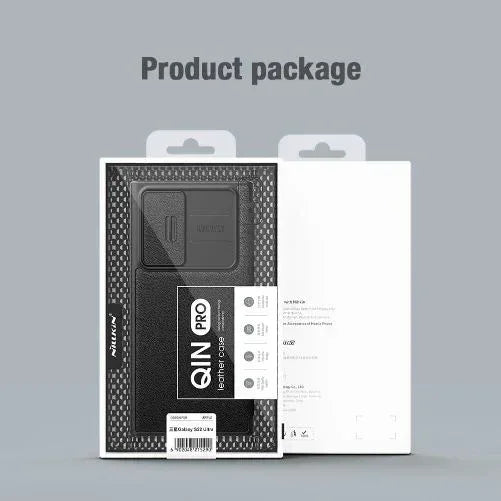 Nillkin Qin Pro Series CamShield Leather case S22 Ultra - Three