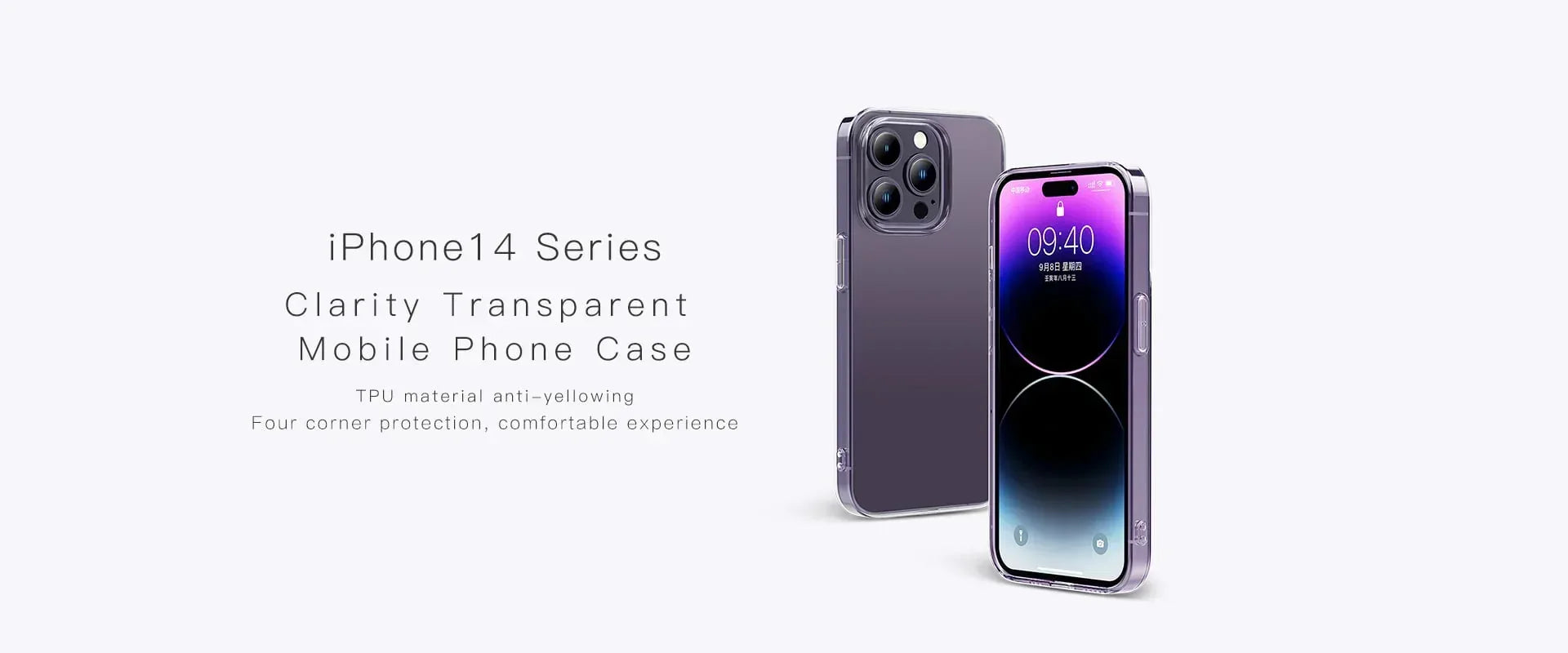 Recci Anti-Shock Clear Case iPhone 14 Pro Max - Three