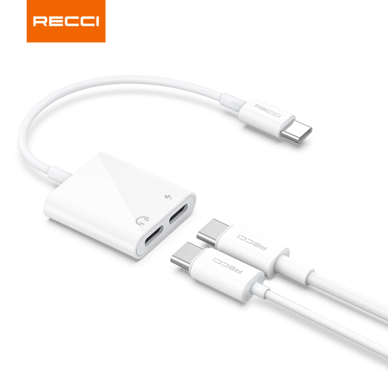 Recci Converter 2 in 1 Type-C To Type-C RDS-A09