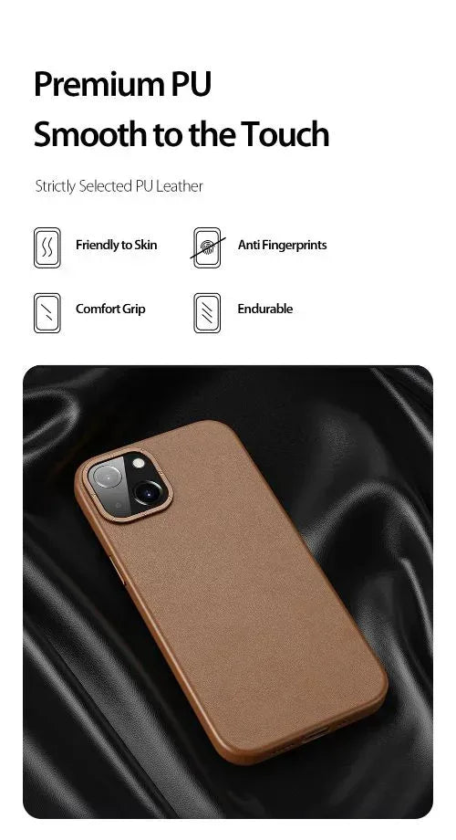 Dux Ducis Grit MagSafe Leather Case iPhone 14 Plus - Three