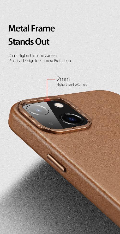 Dux Ducis Grit MagSafe Leather Case iPhone 14 Plus - Three