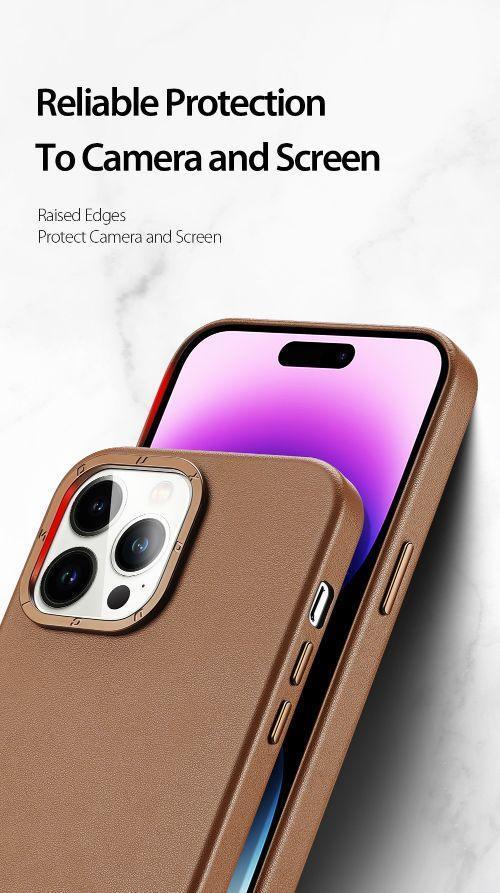 Dux Ducis Grit MagSafe Leather Case iPhone 14 Pro Max - Three