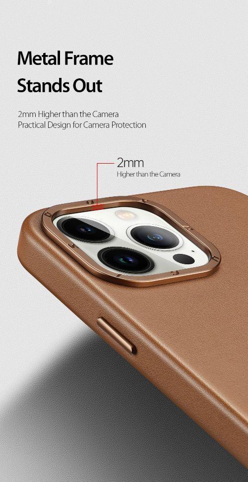 Dux Ducis Grit MagSafe Leather Case iPhone 14 Pro Max - Three