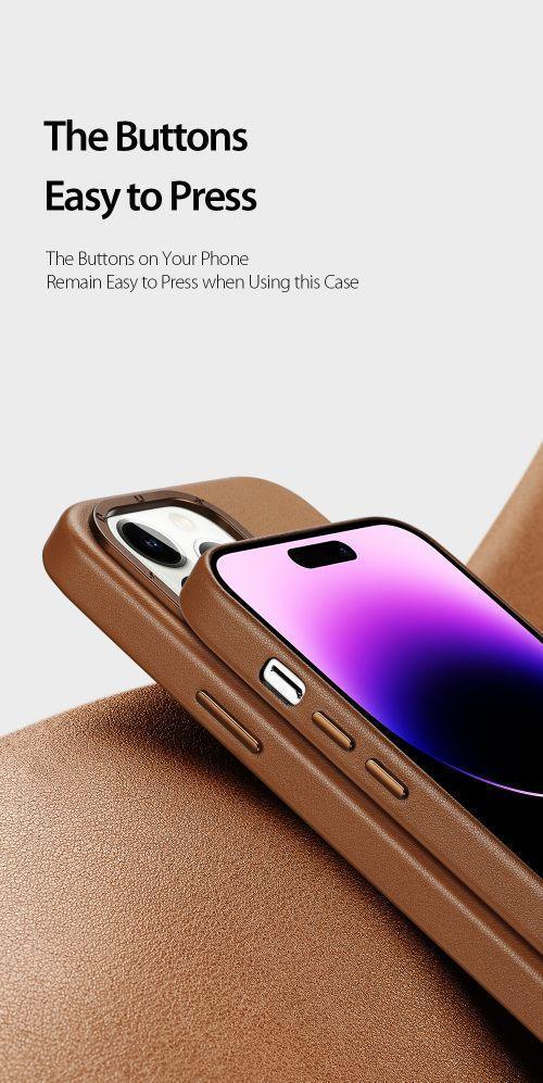 Dux Ducis Grit MagSafe Leather Case iPhone 14 Pro Max - Three