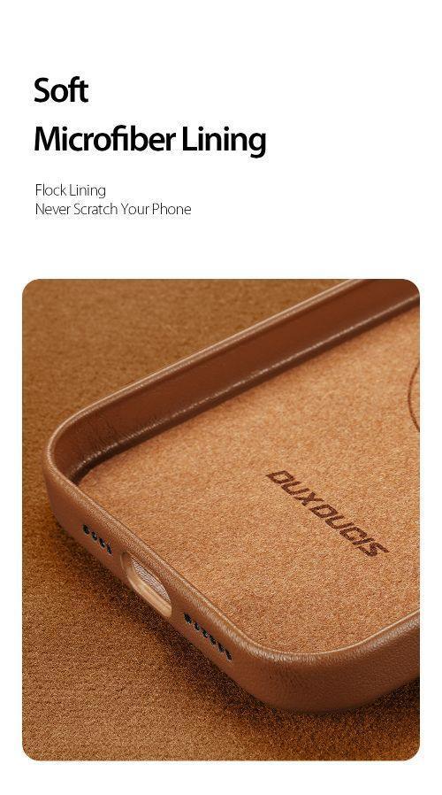 Dux Ducis Grit MagSafe Leather Case iPhone 14 Pro Max - Three