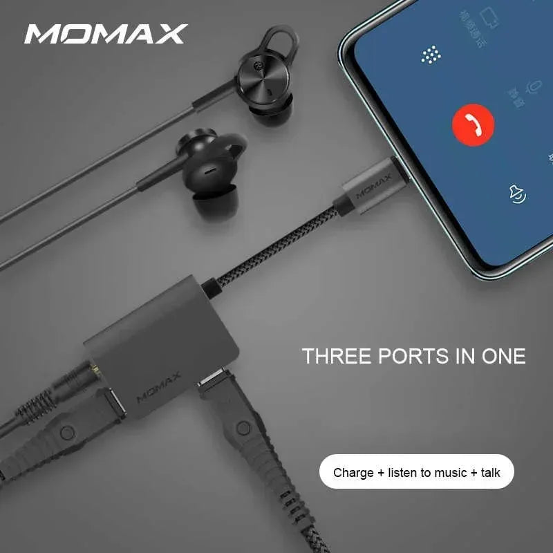 MOMAX One Link Type-C to Audio Convert - Three