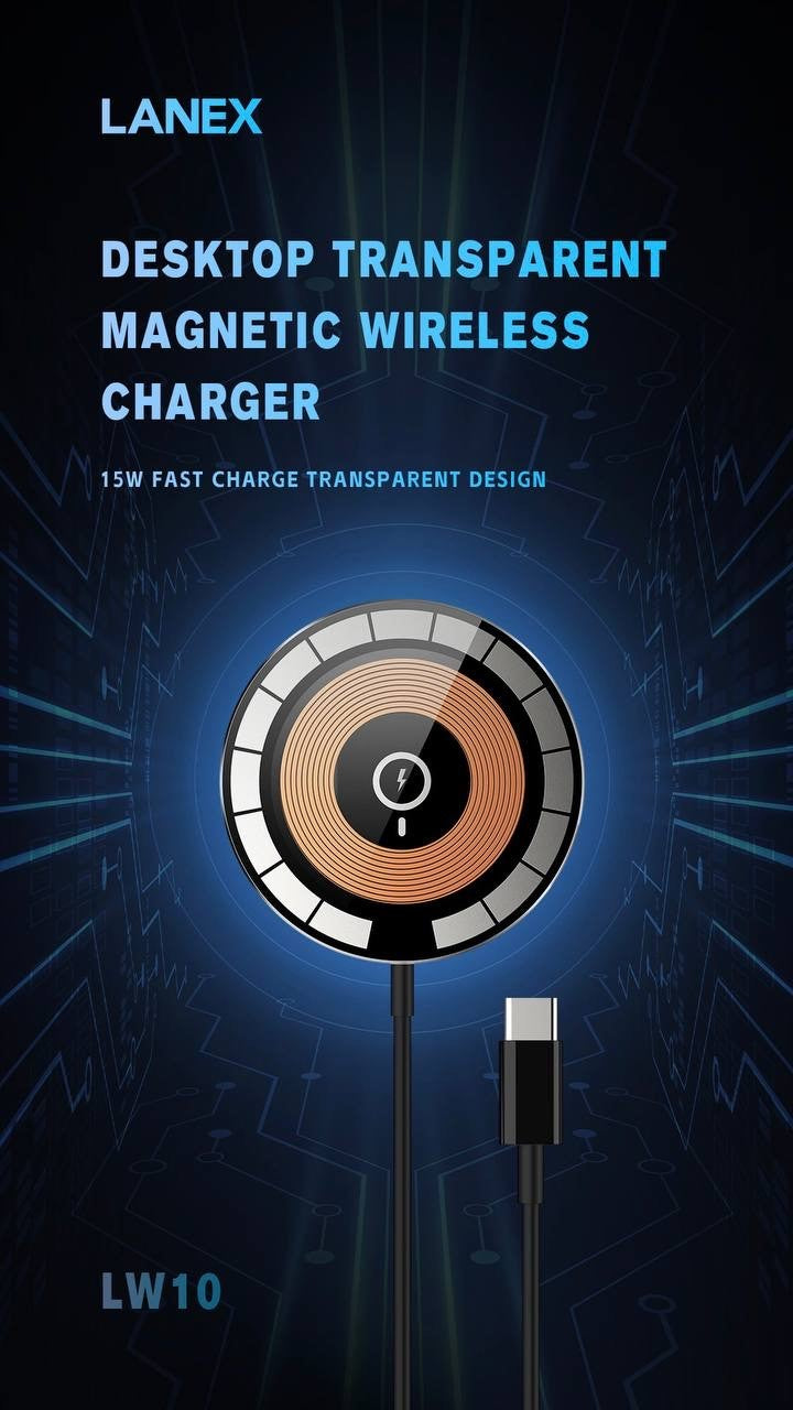 Lanex Transparent Wireless Charger 15W LW10