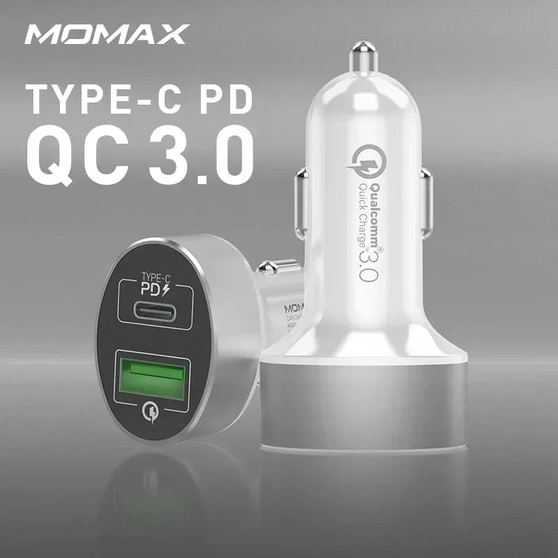 MOMAX Car Charger UC10 Dual-Port - Three