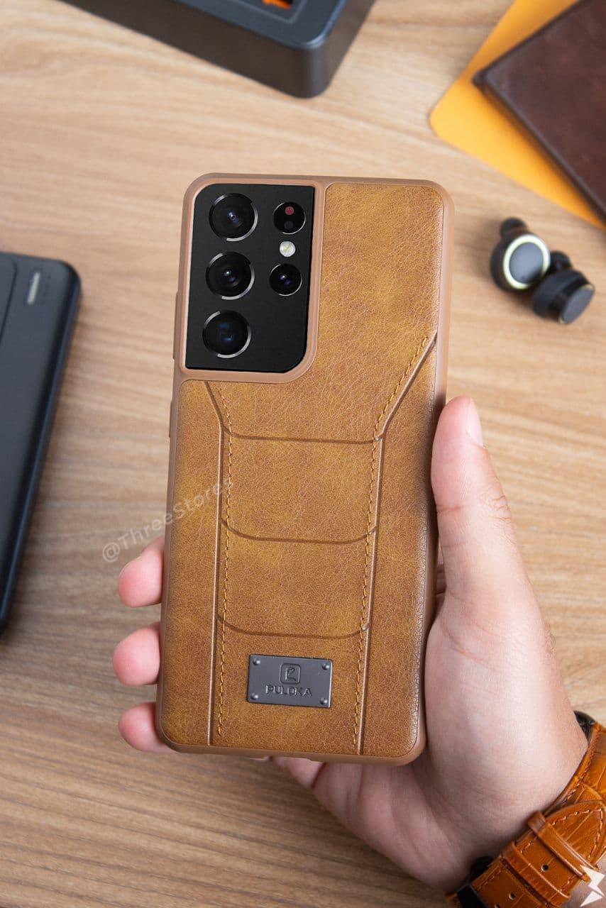 Puloka Original Leather Case Samsung S21 Ultra - Three