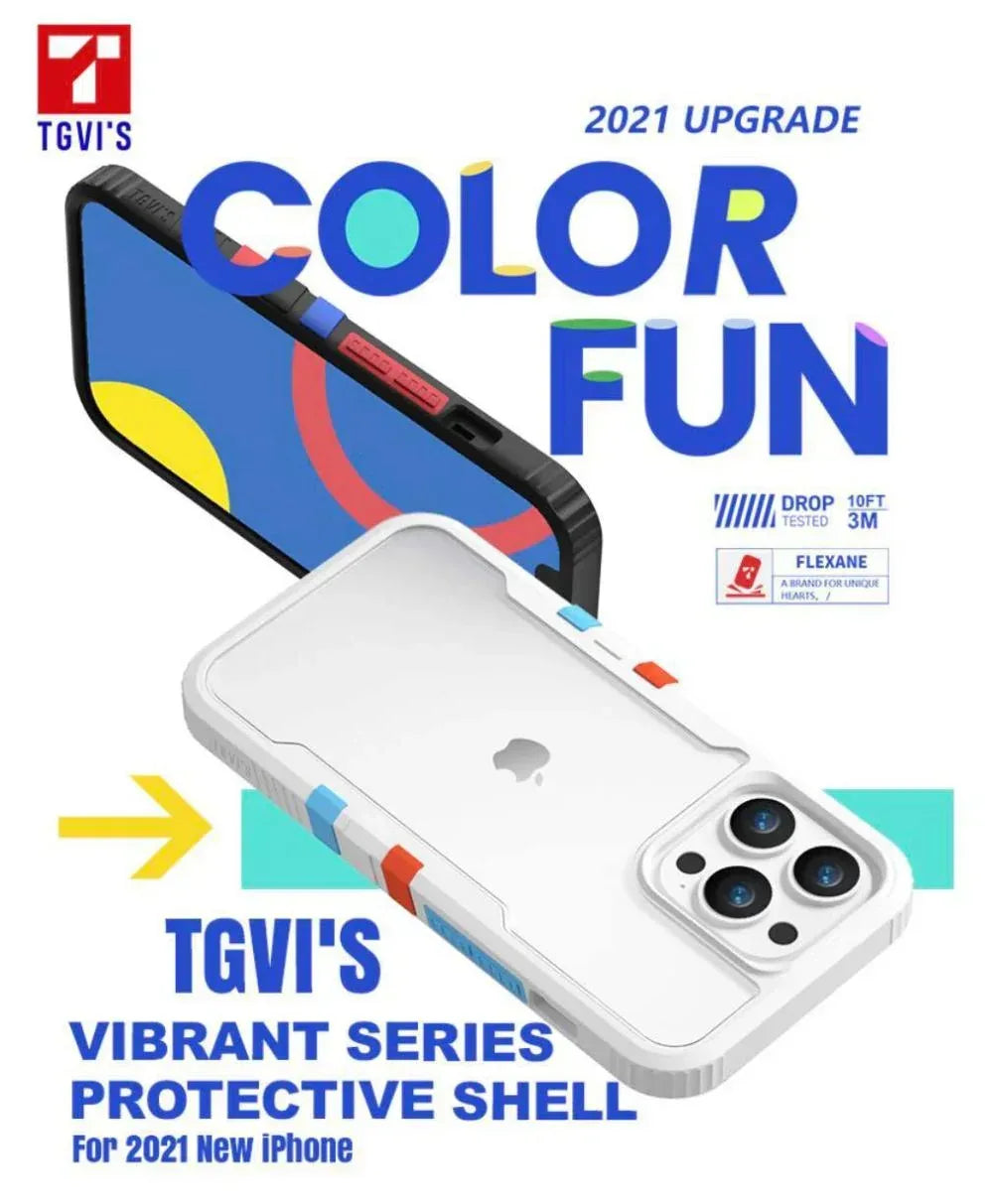 TGVI'S Vibrant Clear Case iPhone 12 Pro Max - Three