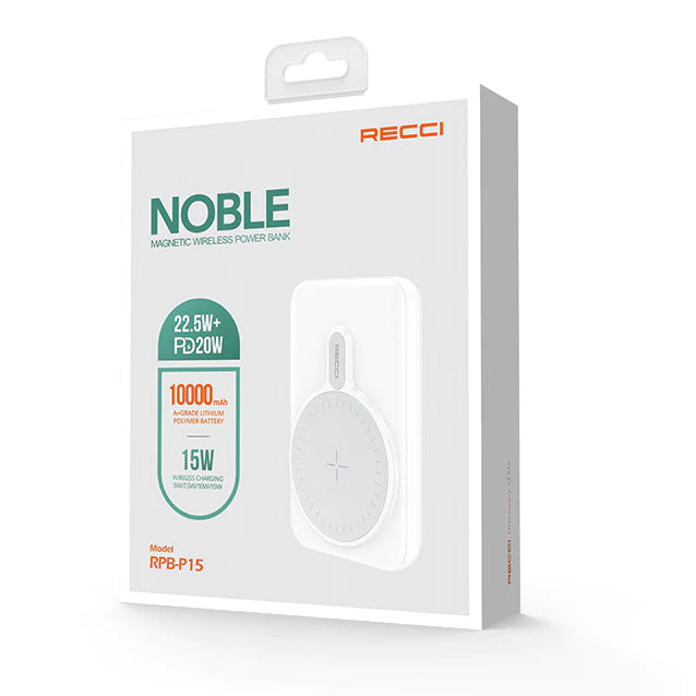 Recci Noble Magnetic Wireless PowerBank 10000 RPB-P15