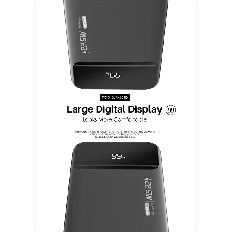 Lenyes 10000mAh 22.5W PD QC Digital Display Power Bank PX154D