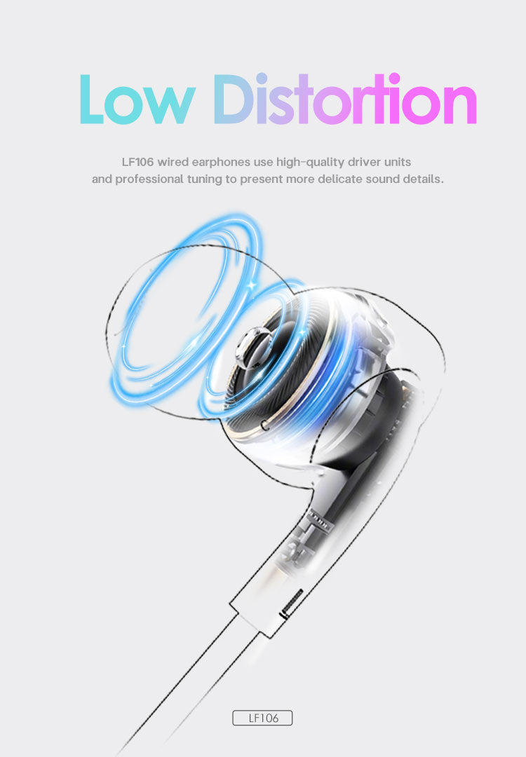 Lenyes Type-C 14mm HiFi Mic Wired Earphones LF106