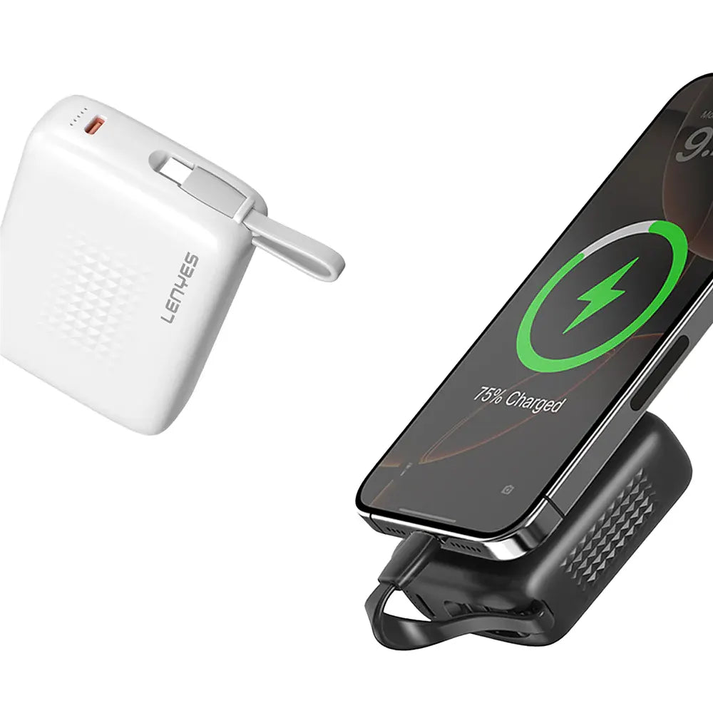 Lenyes 10000mAh 22.5W Built-In Type-C Cable Digital Display Power Bank PX169D