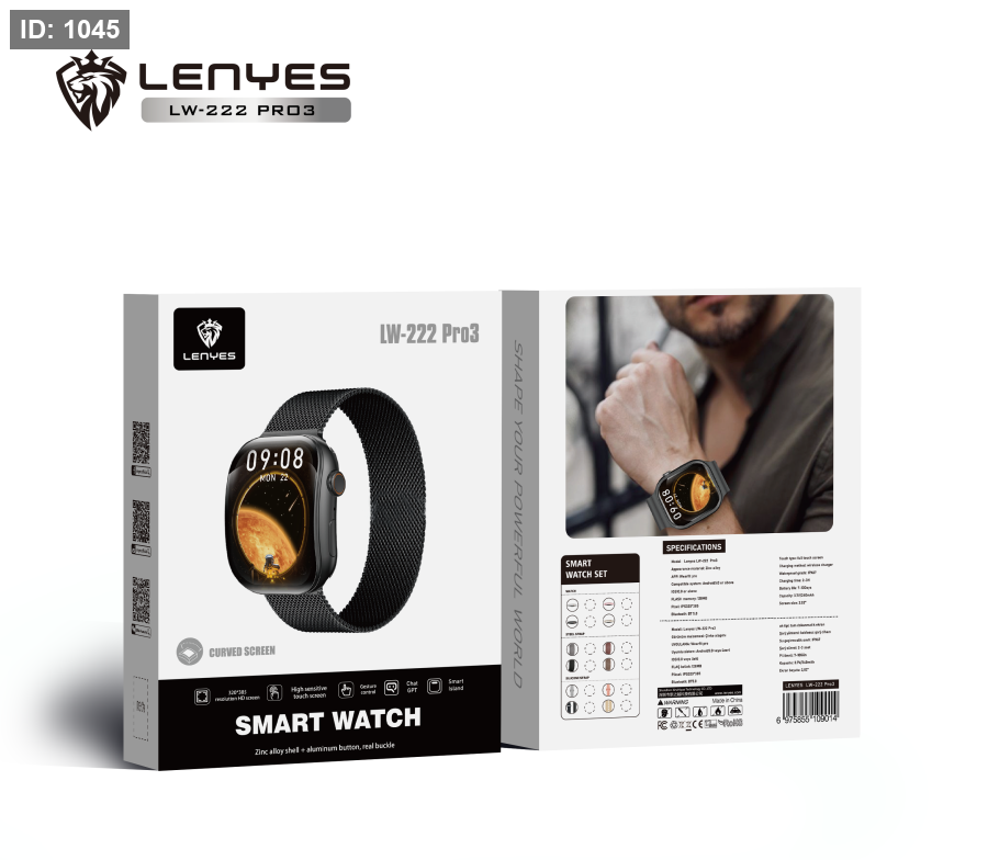 Lenyes 2.01-Inch HD Bluetooth Calling IP67 Smart Watch LW-222 Pro3