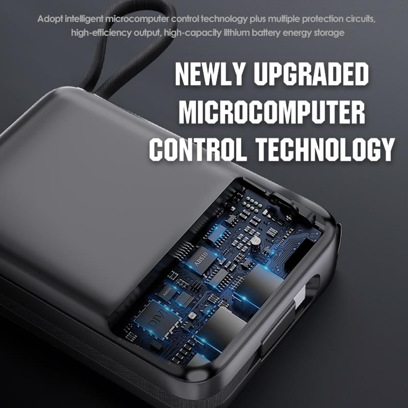 Lenyes 20000mAh 22.5W Built-In Cable Digital Display Power Bank PX270D