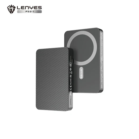 Lenyes 5000mAh 20W PD 15W MagSafe Aramid Fiber Power Bank P32
