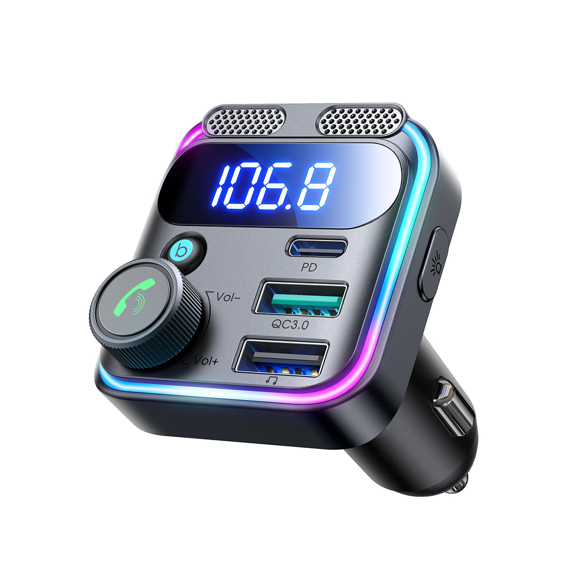 Joyroom 48W Dual-Mic Car Wireless FM Transmitter JR-CCB01