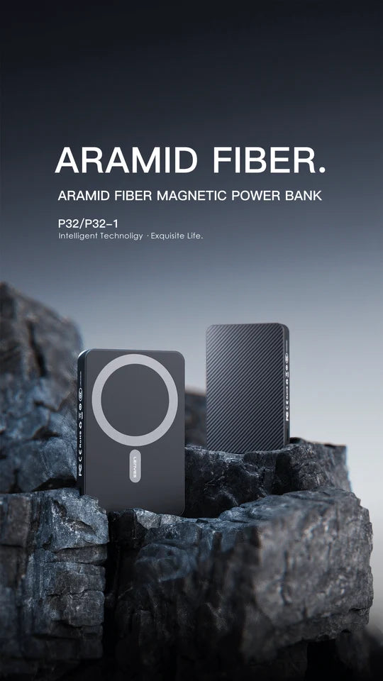Lenyes 5000mAh 20W PD 15W MagSafe Aramid Fiber Power Bank P32
