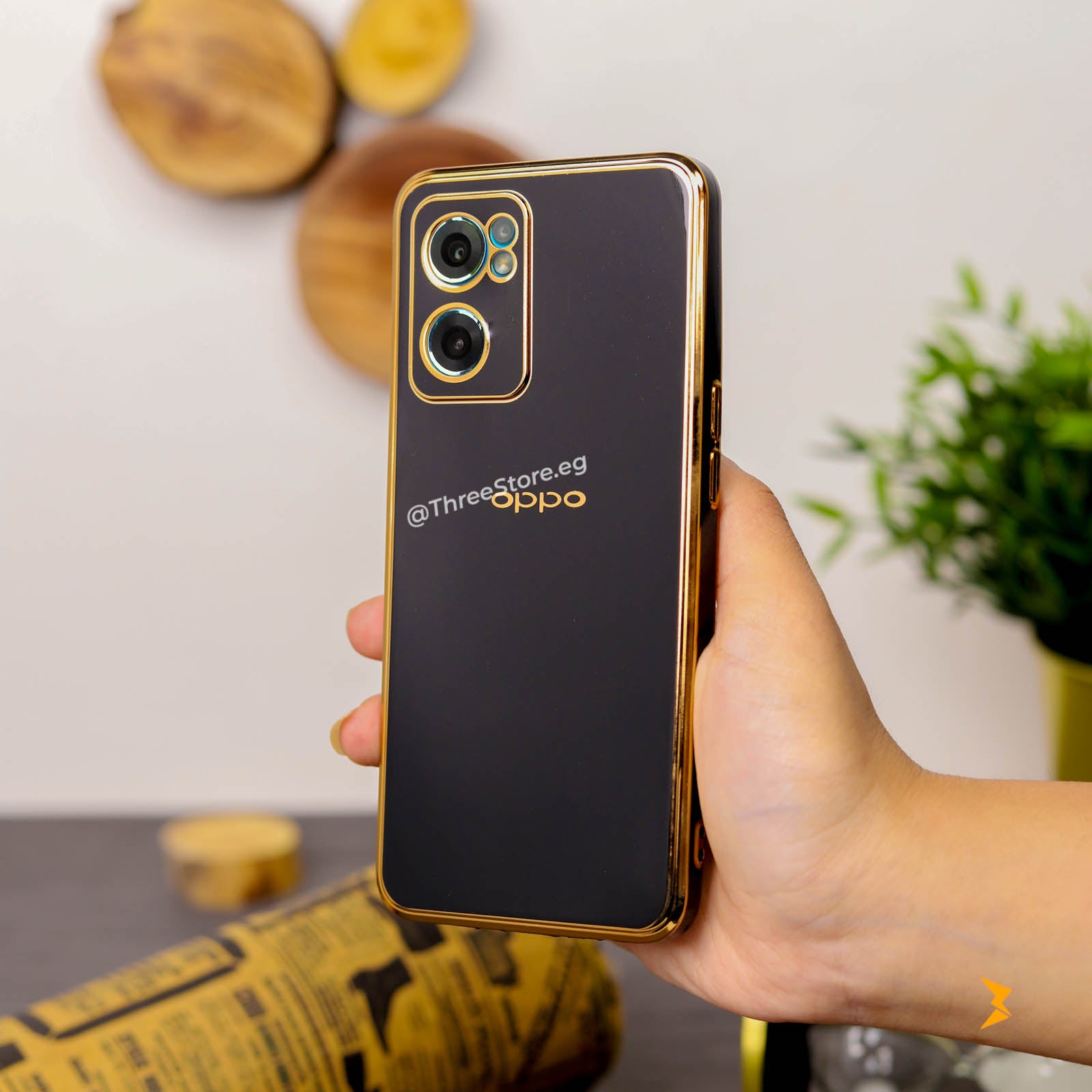 Plating Gold Lens Protection Case Oppo Reno 7 5G