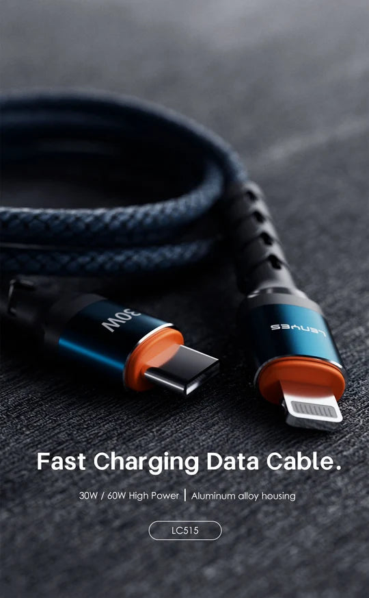 Lenyes Type-C to Lightning 12W Fast Charging Data Cable LC515TC-I