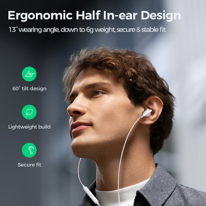 JoyRoom Half In-Ear Wired Earphones JR-EW01
