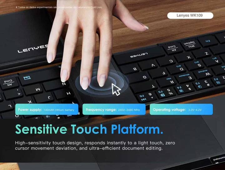 Lenyes Foldable Bluetooth Keyboard with Touchpad WK109